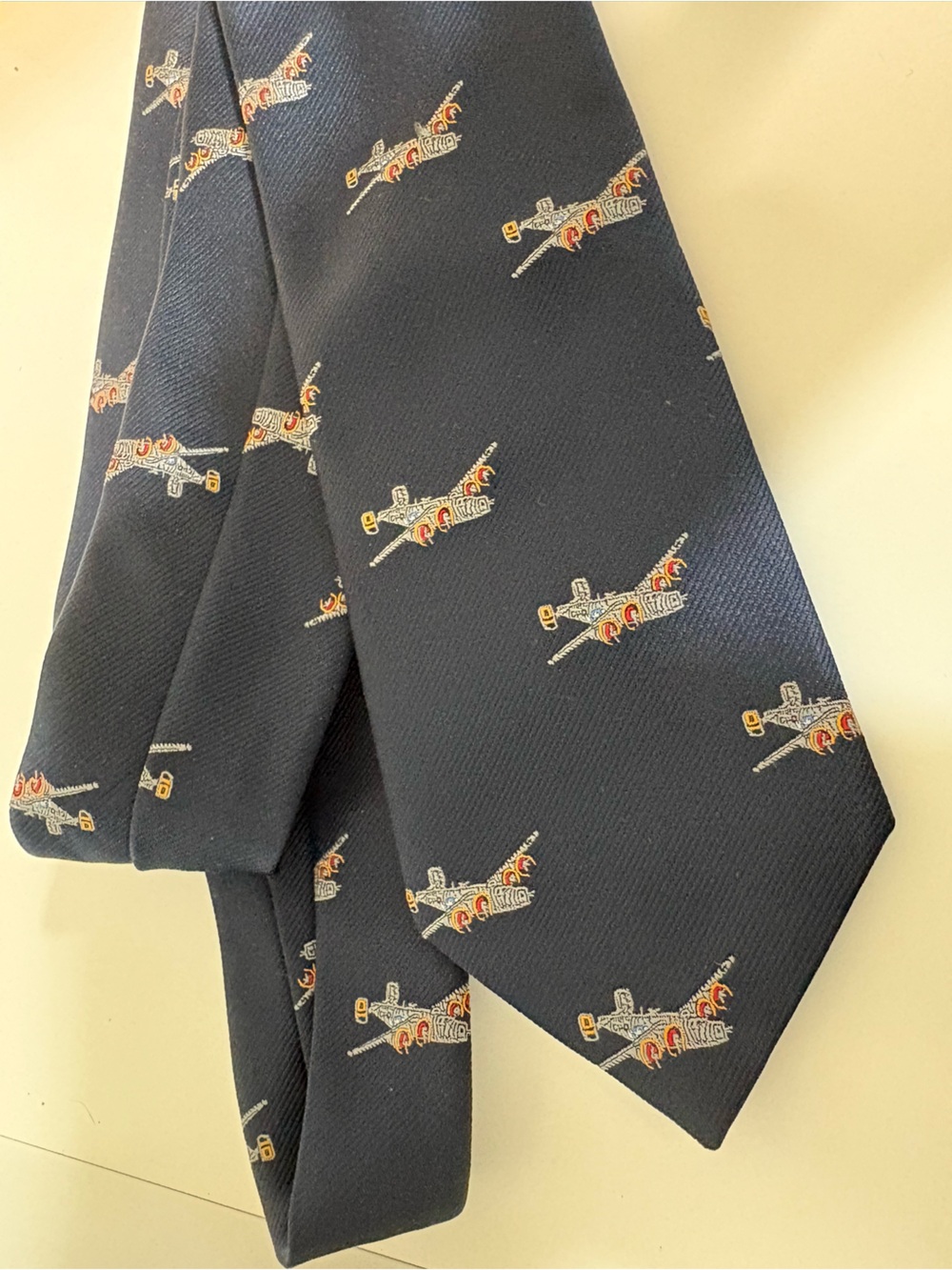 Vintage Men's Navy Plane Tie 1982 - B-24J “All American” The Collings Foundation
